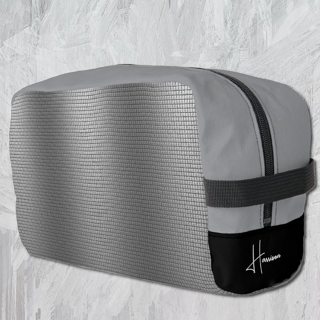 Name || Shiny Metal Grid Effect Masculine Dopp Kit (Creator Uploaded)