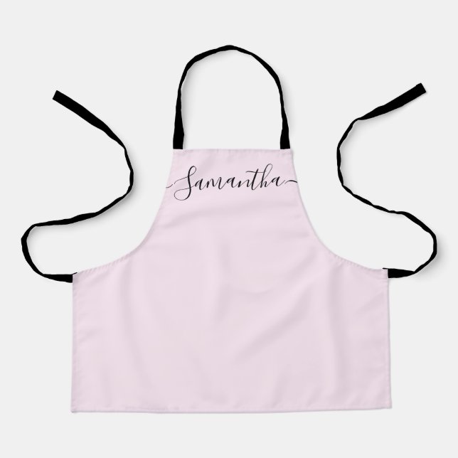 Name Simple Chic Elegant script Name Apron (Front)