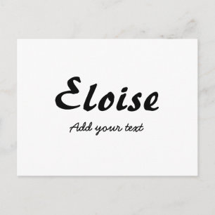 Name simple minimal calligraphy typography elegant postcard