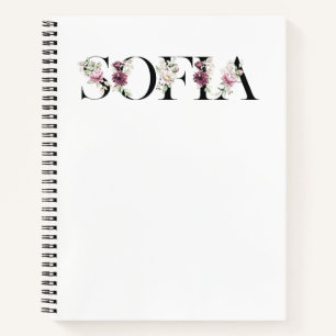 Name Sofia. Notebook