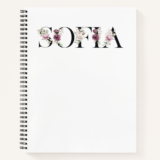 Name Sofia. Notebook (Front)