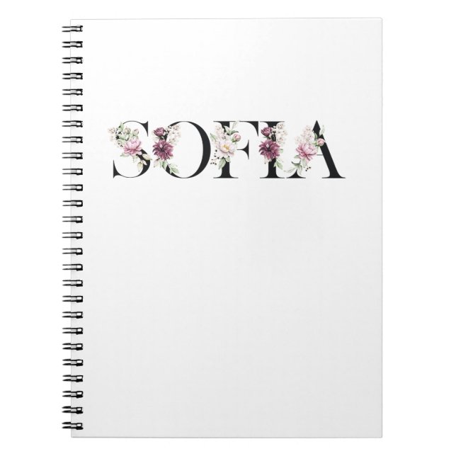 Name Sofia. Notebook (Front)