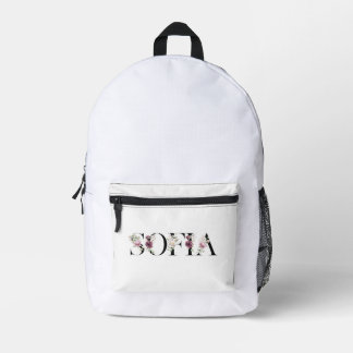 Name Sofia. Printed Backpack
