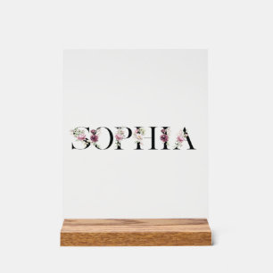 Name Sophia Acrylic Sign