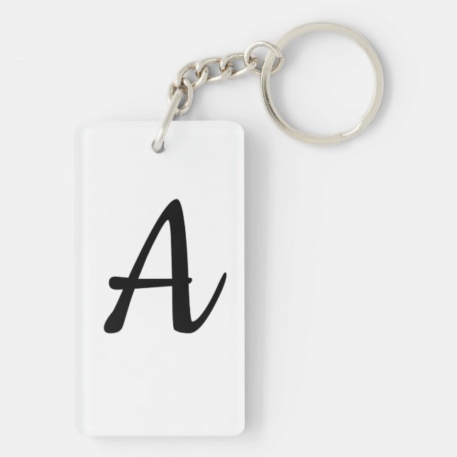 Name starting with A Keychain (Back)