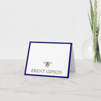 Name Stationary with Bee Thank You Card