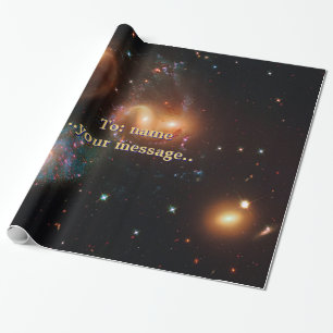 Name, Stephans Quintet deep space star galaxies Wrapping Paper