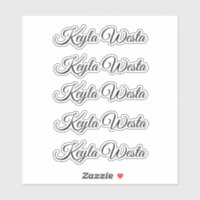 Name sticker Custom-Cut Vinyl Sticker