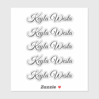 Name sticker Custom-Cut Vinyl Sticker