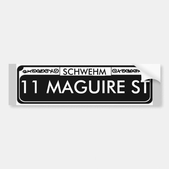 Name Street Sign Blank, Add Text Bumper Sticker (Front)
