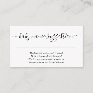 Name Suggestion Baby Shower Invitation Simple