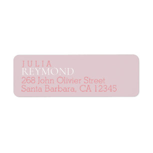 name & surname with home address on pink