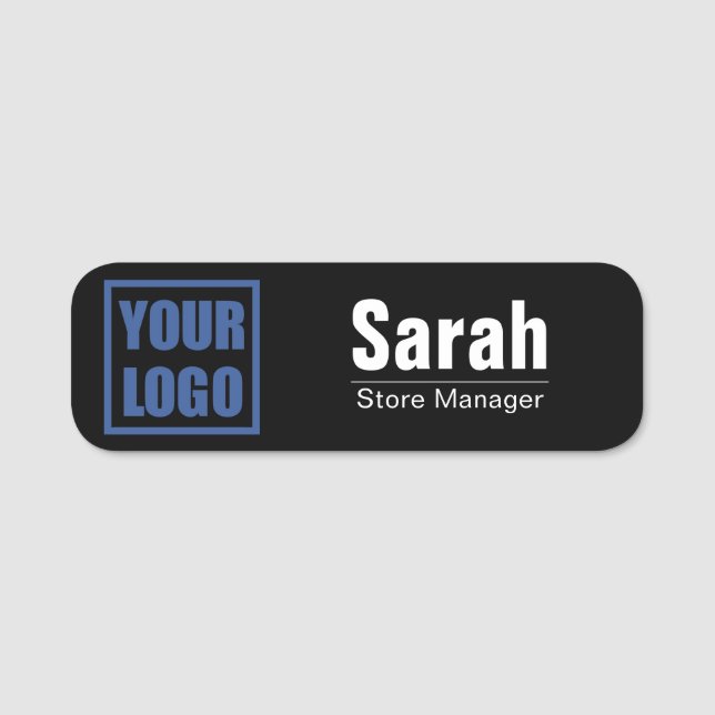 Name Tag Badge Business Logo Template (Front)