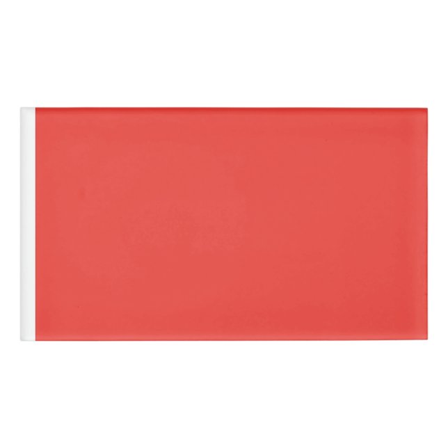 Name Tag | Bold Red Badge – Modern Event Identity (Front)