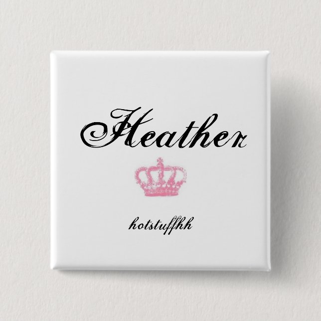 Name Tag Buttons - Customized (Front)