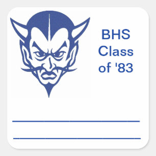 Name Tag, Class Reunion Square Sticker, Bremen Sticker