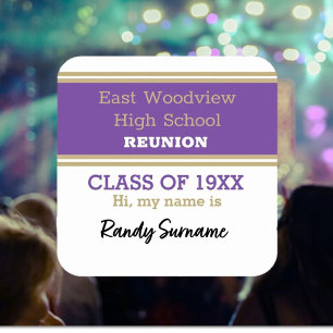 Name Tag! Custom Class Reunion Stickers