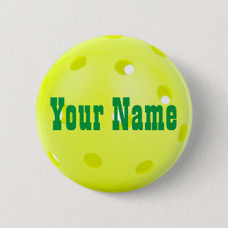 Name Tag For Pickleball Events 2 Inch Round Button