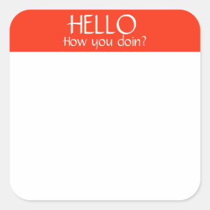 Name Tag Sticker Badge Funny Party Humor