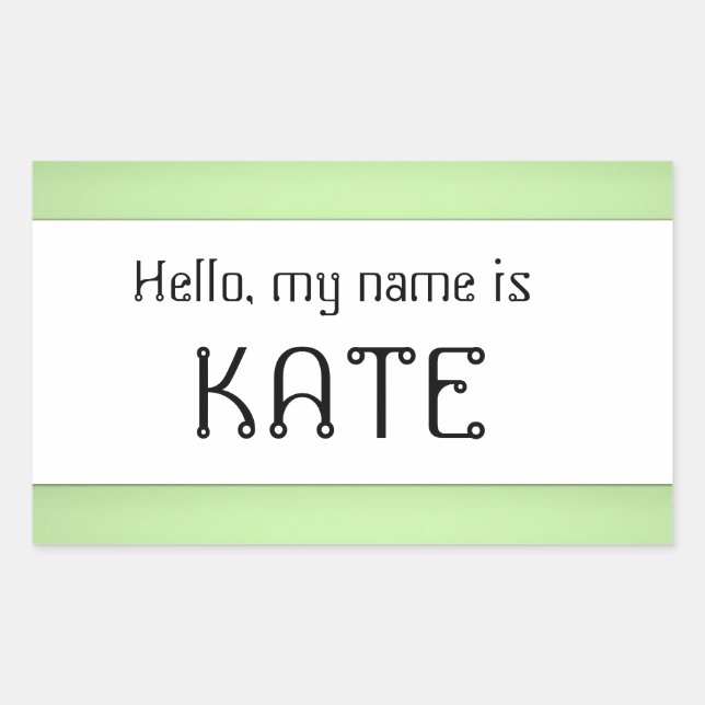 Name tag sticker Hello my name is (Front)