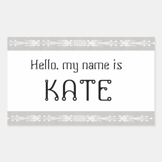 Name tag sticker Hello my name is (Front)