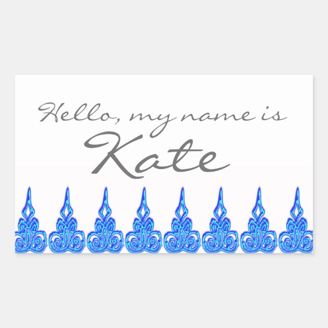 Name tag sticker Hello my name is - Customized (Front)