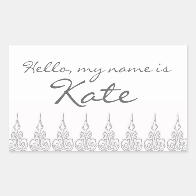 Name tag sticker Hello my name is - Customized (Front)