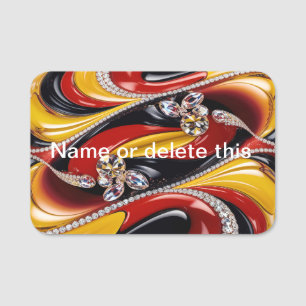 Name tag with Belgian Colors