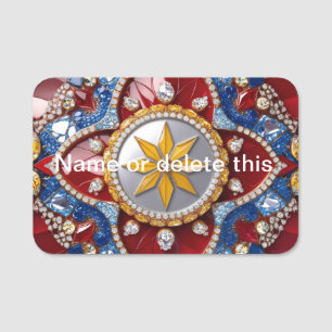 Name tag with Colombia Colours