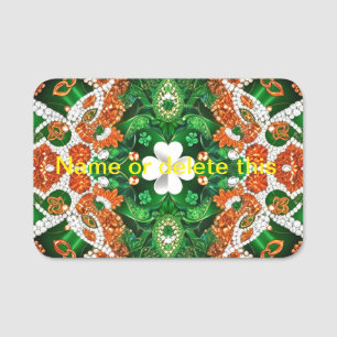 Name tag with Irish Colours