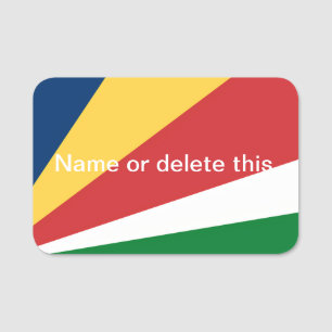 Name tag with Seychelles Colours