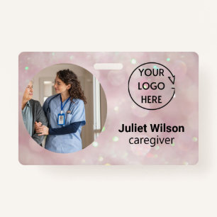 name tags bubbles caregiver id badge badge