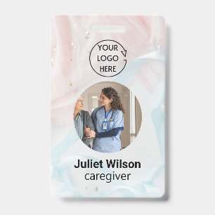 name tags elegent caregiver id badge	 badge