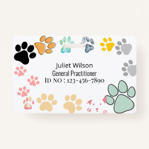 name tags pam medical veterinarian id badge	 badge
