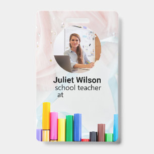 name tags teacher id badge	 badge