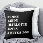Name Template Personalized Family Photo Throw Pillow<br><div class="desc">Name Template Personalized Family Photo pillow from Ricaso - perfect keepsake</div>
