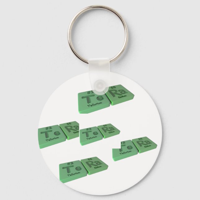 name-Tera-Te-Ra-Tellurium-Radium Keychain (Front)