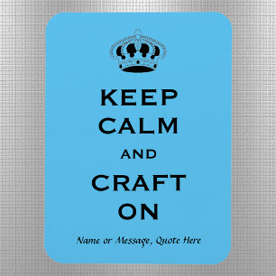 Name Text, Blue Craft Quote 3x4-in Flexible Magnet
