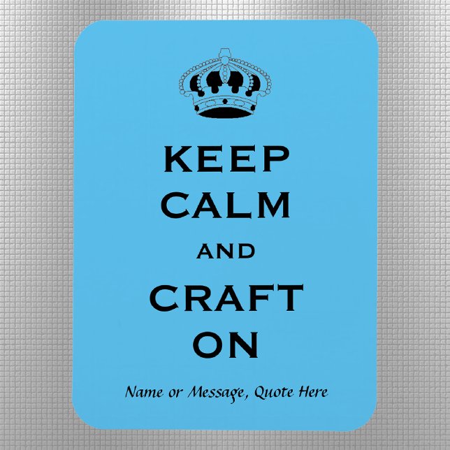 Name Text, Blue Craft Quote 3x4-in Flexible Magnet (Creator Uploaded)