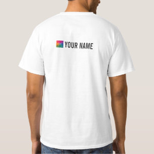 Name Text Company Logo Here Men's Work Value T-Shirt