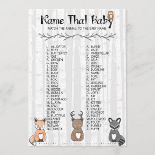 Name That Baby Game Invitation