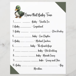 Name that Baby Tune Baby Shower Game