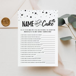 Name that cake with Answers game Card