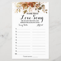 Name that Love Song Fall Eucalyptus Shower Game