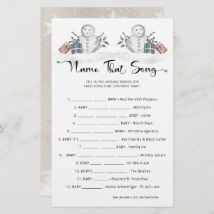 Name That Song Snowman Baby Shower