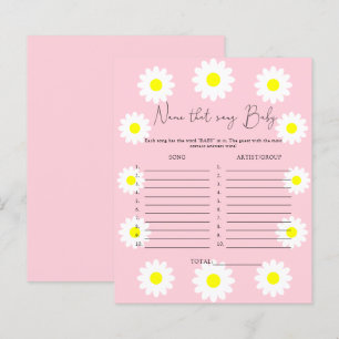 Name that song \ Wildflowers baby shower game