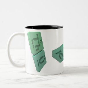 name-Thu-Th-U-Thorium-Uranium Two-Tone Coffee Mug