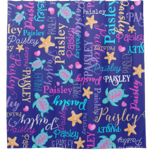 Name turtle seastar pattern pink blue aqua coral 