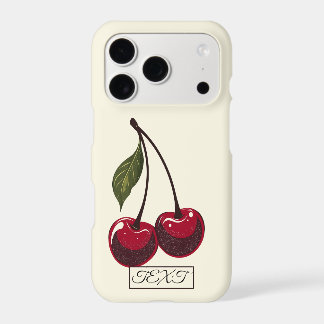 Name Under Cherries iPhone Case | Add Your Name