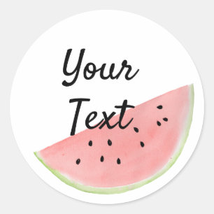 Name Watermelon Sticker for Parties, Cards